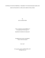 Controls on spatio-temporal variability of exchangeable bases and base saturation in a dryland agricultural field