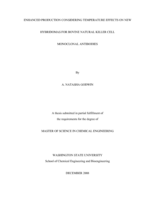 Enhanced production considering temperature effects on new hybridomas for bovine natural killer cell monoclonal antibodies