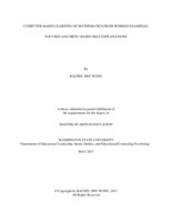Computer-based learning of mathematics from worked examples: focused and menu-based self-explanations