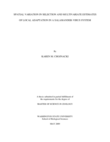 Spatial variation in selection and multivariate estimates of local adaptation in a salamander-virus system