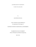 Quantification of uncertainty in life cycle analysis