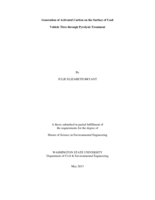 Generation of activated carbon on the surface of used vehicle tires through pyrolysis treatment
