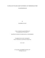 Ultrafast pulsed light sintering of thermoelectric nanoparticles