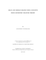 Mean and median shapes using concepts from geometric measure theory