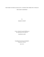 The women of home and equality: constructing their own utopias in the Pacific Northwest