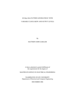 40 Gbps SiGe pattern generator IC with variable clock skew and output levels