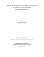 Aerosol and ozone sensitivity analysis with the community multi-scale air quality (CMAQ) model for the Pacific Northwest