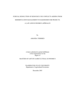 Judicial resolution of resource-use conflicts arising from sedimentation management in dam/reservoir projects: A law and economics approach