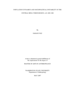 Population dynamics and sociopolitical instability in the Central Mesa Verde Region, A.D. 600-1280