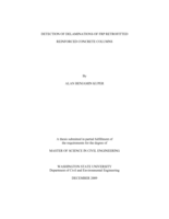 Detection of delaminations of FRP retrofitted reinforced concrete columns