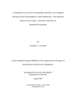 A theoretical study of anomeric methyl glycosides separated by ion mobility spectrometry: the sodium adducts of alpha- and beta-methyl-D-mannopyranoside