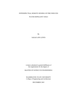 Hyperspectral remote sensing of fire induced water repellent soils
