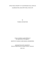 Structural integrity of countersunk-hole joints in aluminum-steel and GFRP-steel stack-ups