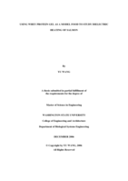 Using whey protein gel as a model food to study dielectric heating of salmon