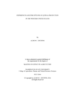 Experiences and perceptions of Quinoa production in the western United States