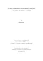 A framework for natural disaster memorial park design: 5/12 Earthquake Memorial Park design