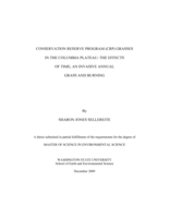 Conservation Reserve Program (CRP) grasses in the Columbia Plateau: the effects of time, an invasive annual grass and burning