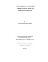 Evaluating baby-leaf salad greens for spring and fall production in northwest Washington