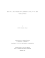 Mechanical characterization and thermal modeling of a MEMS thermal switch