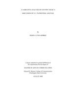 A narrative analysis of country music's discussion of 9/11, patriotism, and war