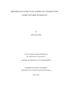 Performance of recycled aggregate concrete with atomic polymer technology