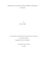 A descriptive analysis of non-urgent emergency department utilization
