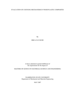 Evaluation of coupling mechanisms in wood plastic composites