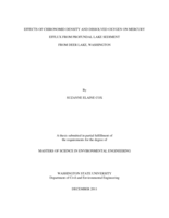 Effects of chironomid density and dissolved oxygen on mercury efflux from profundal lake sediment from Deer Lake, Washington