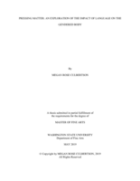 Pressing matter: an exploration of the impact of language on the gendered body