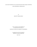 Analysis of kinetics of calcium exchange with cardiac troponin using sensitized luminescence