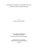 Application of a simplified analysis method for natural dispersion of highway stormwater runoff