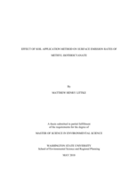 Effect of soil application method on surface emission rates of methyl isothiocyanate