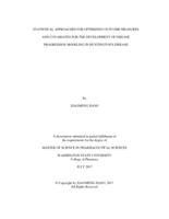 Statistical approaches for optimizing outcome measures and covariates for the development of disease progression modeling in Huntington's disease