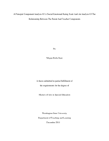 A principal component analysis of a social-emotional rating scale and an analysis of the relationship between the parent and teacher components