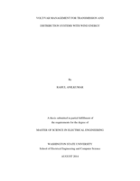 Volt/VAR management for transmission and distribution systems with wind energy