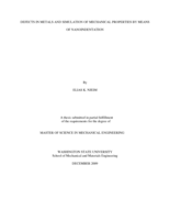 Defects in metals and simulation of mechanical properties by means of nanoindentation