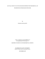 An evaluation of an ion-exchange method for the removal of technetium-99 from groundwater