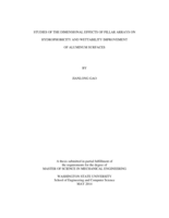 Studies of the dimensional effects of pillar arrays on hydrophobicity and wettability improvement of aluminum surfaces