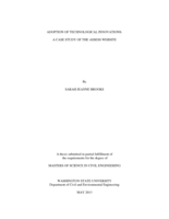 Adoption of technological innovations: A case study of the assess website