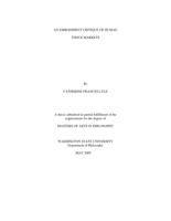 An embodiment critique of human tissue markets