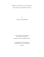 Reproducing conflict in an online group: Structuration in intergroup conflict