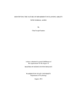 Identifying the nature of impairment in planning ability with normal aging