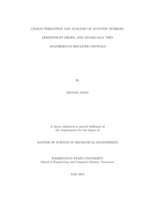 Characterization and analysis of acoustic bubbles, Leidenfrost drops, and atomically thin molybdenum disulfide crystals