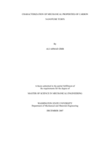Characterization of mechanical properties of carbon nanotube turfs