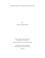 Methods for creating corner colored Wang tiles