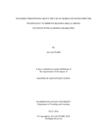 Teachers' perceptions about the use of mobile devices/computer technology to improve reading skills among students with learning disabilities
