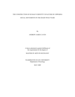 The construction of human's identity in nature by opposing social movements in the Idaho wolf wars