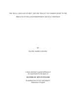 The "real language of men" and the "dialect of common sense" in the prefaces of William Wordsworth and Walt Whitman