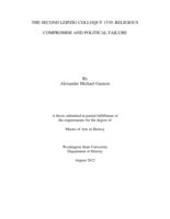 The Second Leipzig Colloquy 1539: religious compromise and political failure