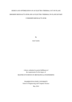 Design and optimization of an electro-thermal out-of-plane bimorph microactuator and electro-thermal in-plane rotary unimorph microactuator